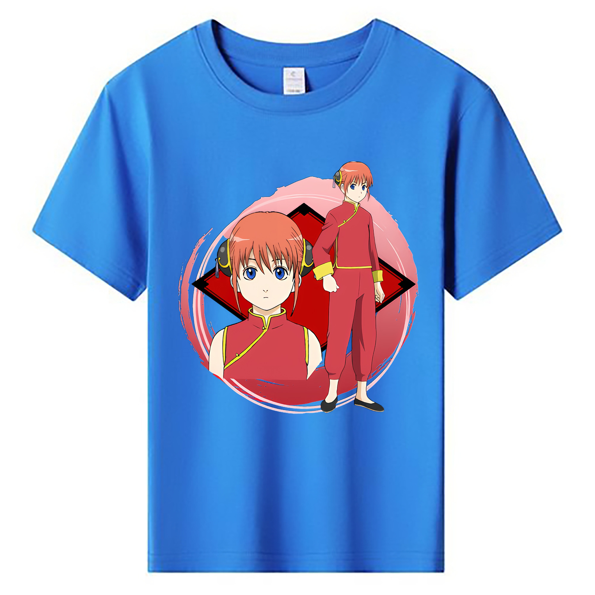 （画像用） ぎんたま 坂田銀時（さかたぎんとき） 神楽 志村新八（しむら しんぱち） GINTAMA Sakata Gintoki Kagura Shimura Shinpachi 綿100％キッズTシャツ（フロントプリント）